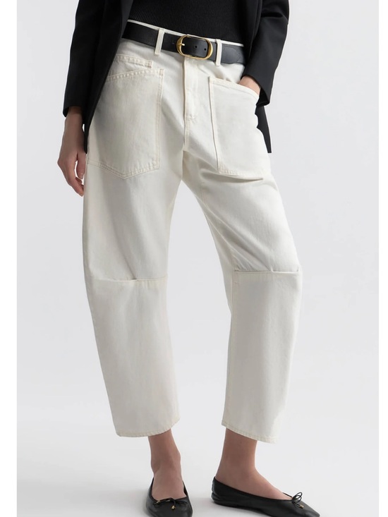 Nili Lotan Denim - Nili Lotan Shon Jeans Cotton Cream Size 31